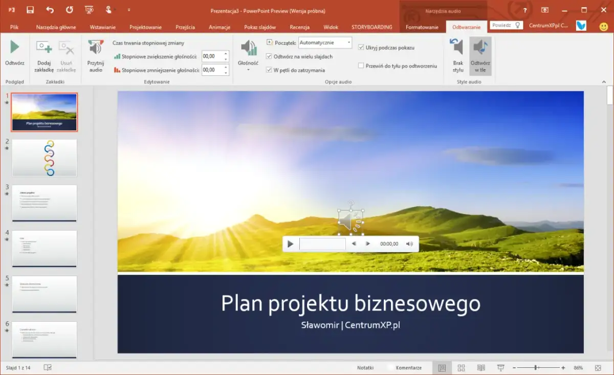 Jak wstawić podkład muzyczny do prezentacji w PowerPoint i Google Slides?