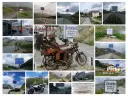 Przełęcz okraj, znaki drogowe i krajobrazy górskie. Widok na przełęcz Grimsel, S. Bernardino, Furkapass i inne.