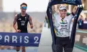 Dwóch zawodników triathlonu, Alex Yee i Hayden Wilde, po pokonaniu trudnego dystansu.