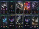 Ekran podsumowania gry League of Legends z awatarami postaci i nazwami graczy.