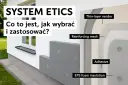 System ETICS: warstwy izolacji EPS, siatka zbrojąca i tynk na elewacji domu.