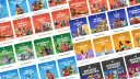 Siatka miniatur z grafikami z gry Sims 4, przedstawiającymi różne pakiety i modyfikacje.