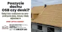Budowa dachu z deskowaniem z płyt OSB i łaty. Firma WIK-BUD CIESIELSTWO oferuje profesjonalne usługi.