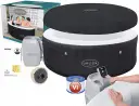 Nadmuchiwana wanna Lay-Z-Spa Miami z akcesoriami: pompą, filtrem i pokrywą.