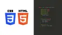 Ikony CSS i HTML5 obok fragmentu kodu CSS.
