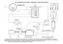 Schemat instalacji elektrycznej ciągnika TEA 20 z widocznym amperomierzem.