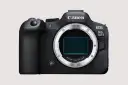 Czarny aparat Canon EOS R6 Mark II z widocznym sensorem.