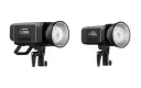 Dwa czarne lampy studyjne Westcott FJ800 i FJ400II na statywach, gotowe do sesji zdjęciowej.