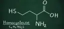Struktura chemiczna homocysteiny. Norma homocysteiny jest kluczowa dla zdrowia.