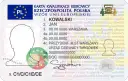 Karta kwalifikacji kierowcy z danymi osobowymi, zdjęciem i pieczęciami.