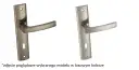 Dwie klamki Infinity Line, jedna w kolorze starego złota, druga w odcieniu niklu, prezentują elegancki design.