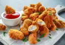 Chrupiące krewetki w panko, idealne do maczania w ketchupie. Pyszna przekąska na każdą okazję.