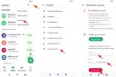 WhatsApp-Menü mit Pfeilen, die auf Einstellungen, Konto löschen und Telefonnummern-Eingabe zeigen.