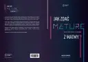 Grafika z napisem "Jak zdać maturę z matmy?", neonowe linie i logo "Matematyka z głową".