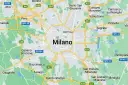 Mapa drogowa Mediolanu i okolic, z zaznaczoną nazwą miasta.