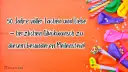 Geburtstagskerzen, Luftballons und Konfetti auf orangefarbenem Hintergrund mit Glückwünschen zum 50. Geburtstag.