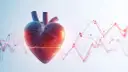 Graficzna wizualizacja serca z liniami EKG i pulsu.