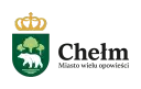 Herb Chełma z koroną i niedźwiedziem, nawiązujący do legendy o Chełmie. Miasto wielu opowieści.