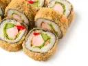 Chrupiące rolki sushi w panko z kurczakiem, ogórkiem i papryką. Idealne na przekąskę.