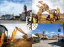 Koparka wykonująca roboty ziemne. Sprawdź nasz roboty ziemne cennik, aby poznać szczegóły.