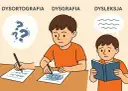 Dzieci zmagają się z pisaniem i czytaniem. Co to dysortografia? Trudności z pisownią, literami, słowami.