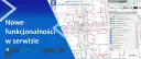 Fragment mapy geodezyjnej z zaznaczonymi działkami i panel boczny z warstwami mapy.
