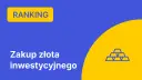 Niebieski baner z napisem "RANKING" i ikoną sztabek złota.