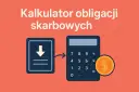 Grafika przedstawia kalkulator, monetę z symbolem dolara i ikonę pobierania.