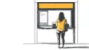 Kobieta przy okienku, szukająca rozwiązania dla refinansowania chwilówek.