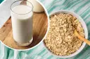 Szklanka mleka owsianego i miska płatków owsianych. Zastanawiasz się nad mlekiem owsianym, przeciwwskazania?