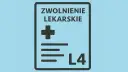 Ikona zwolnienia lekarskiego, symbol L4.