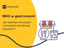 BDO w gastronomii: jak spełniać obowiązki i prowadzić ewidencję odpadów? Ikona restauracji z koszem na śmieci.