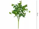 Sztuczny, zielony dodatek do bukietów z okrągłymi listkami, ok. 30 cm.