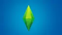 Zielony, geometryczny symbol na niebieskim tle, przypominający klejnot. To logo The Sims 4, gry, w której można używać specjalnych kodów.
