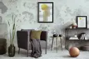 Salón moderno: combina papel pintado y pintura con estilo experto