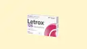 Opakowanie leku Letrox 125 mikrogramów, który może być stosowany na problemy z tarczycą bez recepty.