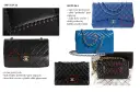 Porównanie oryginalnych i podrabianych torebek Chanel. Detale pikowania i zapięć pokazują różnice między oryginałami a replikami coco chanel torebki.