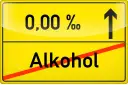 Znak drogowy informuje: 0,00 promila alkoholu. W Maroku nie można wwieźć alkoholu.