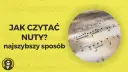 Jak czytać nuty? Najszybszy sposób na zrozumienie muzyki. Na żółtym tle z nutami, okrągły fragment partytury.