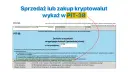 Formularz PIT-38 do rozliczenia sprzedaży lub zakupu kryptowalut.