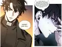 Zwei Manga-Charaktere, einer mit Priesterkragen, der andere nachdenklich.