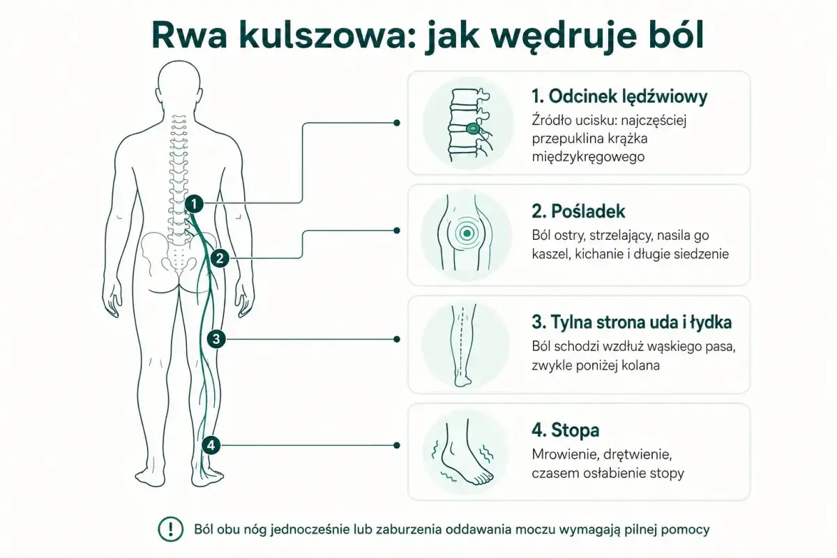 Rwa kulszowa - objawy, sygnały alarmowe i pierwsze kroki