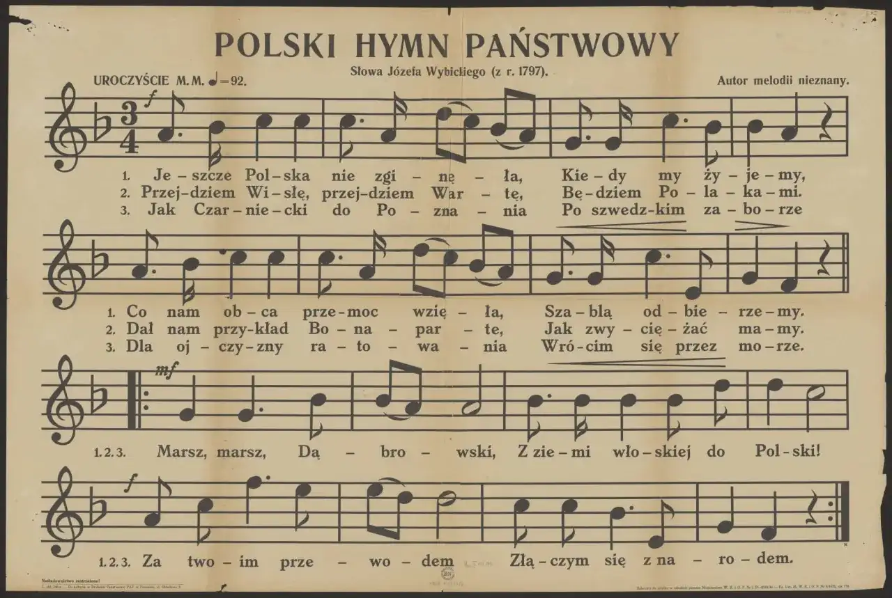 Kiedy powstał hymn Polski? Historia Mazurka Dąbrowskiego