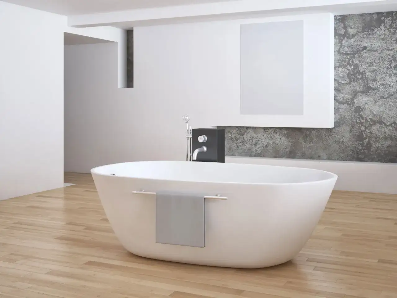 Freistehende Badewanne im Bad - Platz, Technik und Kosten