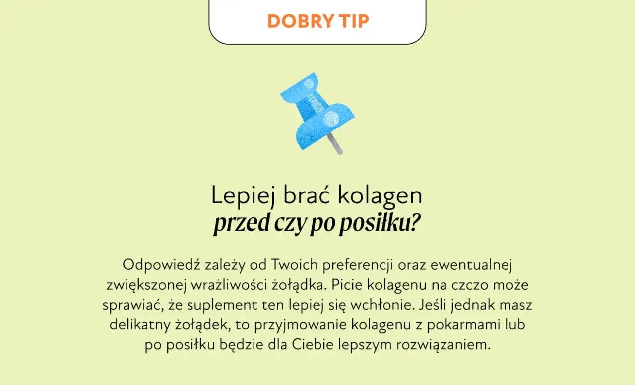 Kolagen - kiedy pić, rano, wieczorem czy z posiłkiem?