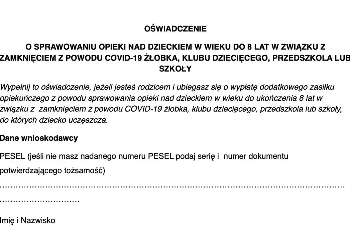 Zasiłek opiekuńczy na dziecko - Jak go dostać i ile dni przysługuje?