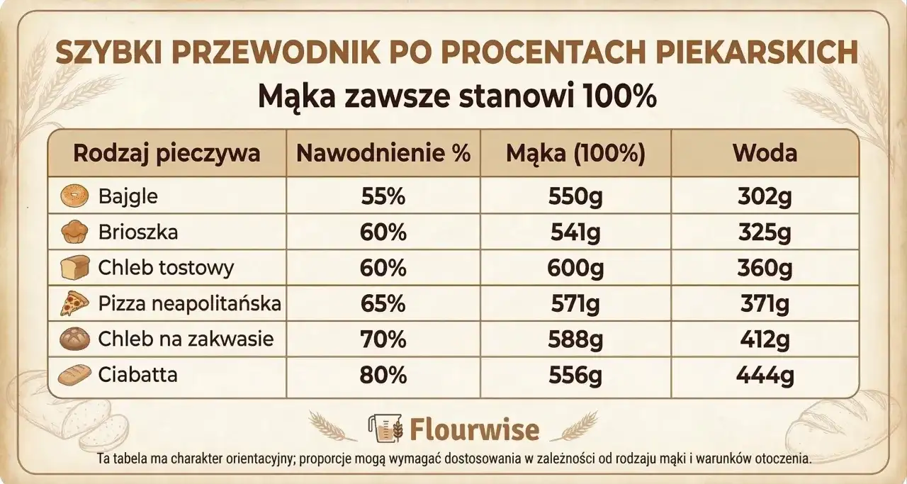 Ile zakwasu do chleba? Prosty przelicznik na 500 g mąki