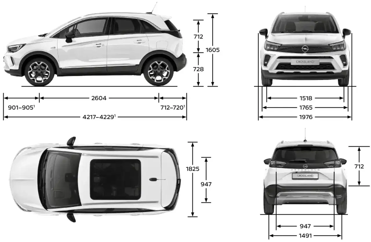 Opel Crossland - Wymiary, bagażnik: Czy to auto dla Ciebie?