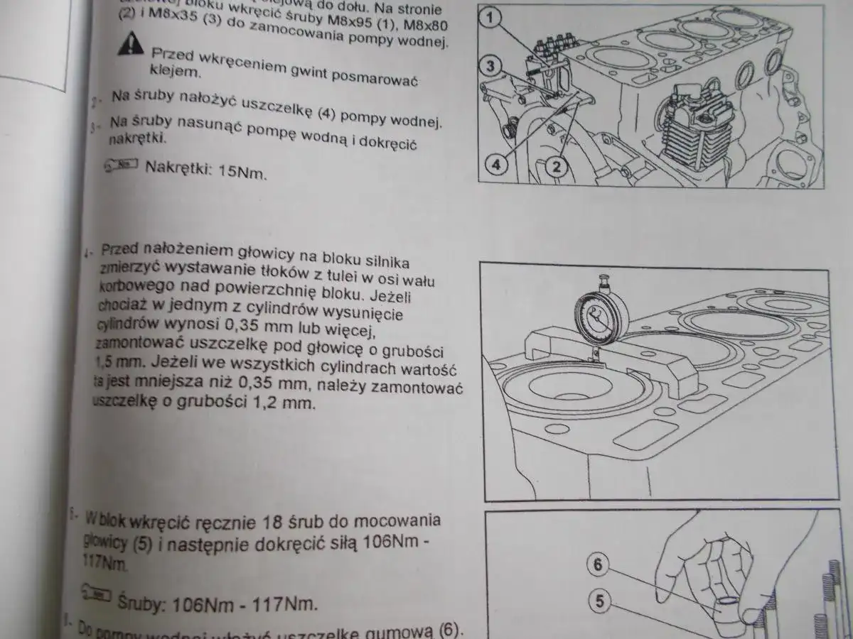 Ursus C-360 - jaki moment dokręcania głowicy?