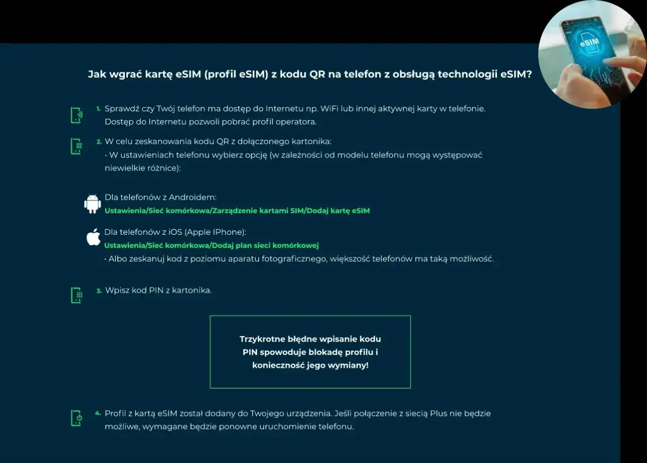 Plus - Abonament, telefon, internet i eSIM. Jak to ustawić?